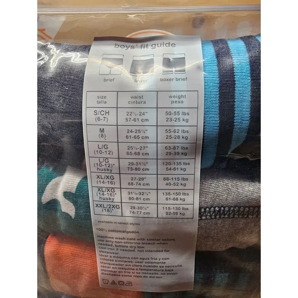 Boy's Boxer Briefs 10-Pack XXL/ XXG (18)‎  Boys Boxer Briefs Wonder Nation Brand